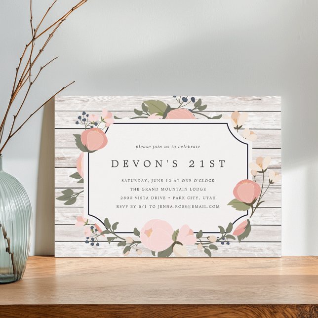 Garden Gate | Blush Floral Birthday Party Invite (Creator Uploaded)