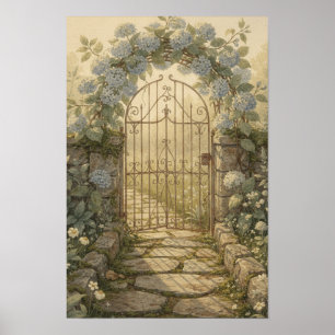 Garden Gate Cottagecore Art Print