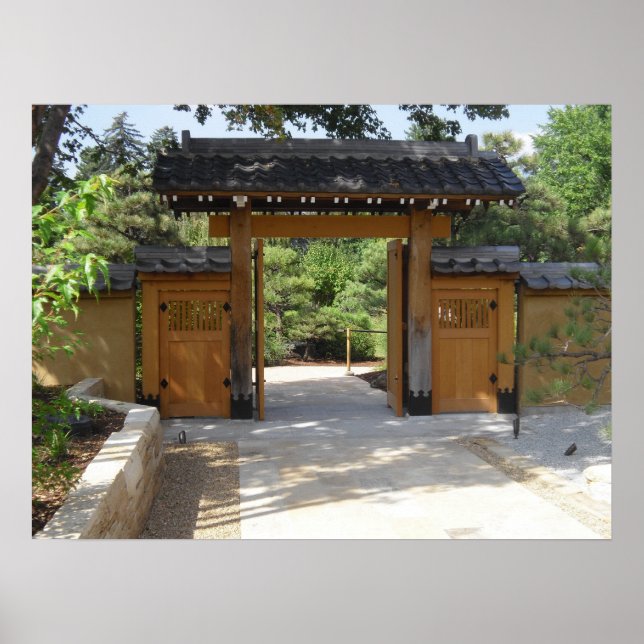 Garden Gate Near  Japanese Gardens Poster (Front)