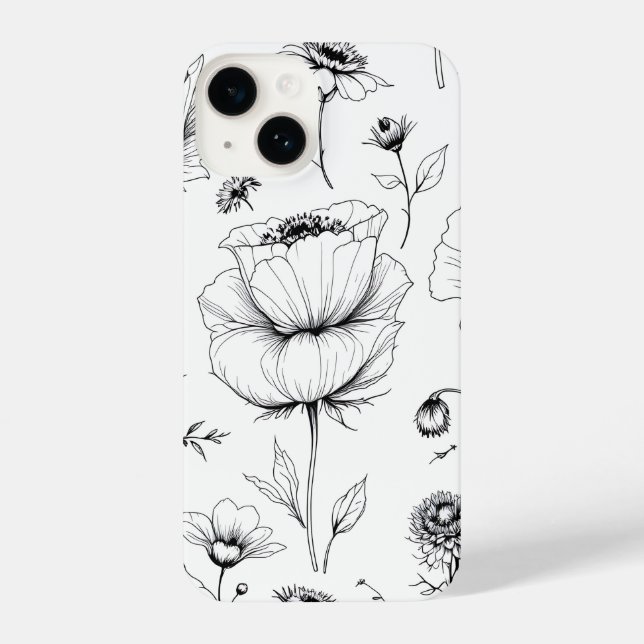 Garden Glam: Luxurious Floral Phone Cover (Back)