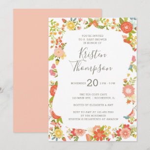 Garden Glory Baby Shower Invitation