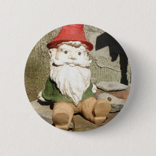 Garden Gnome 6 Cm Round Badge