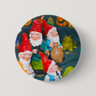 Garden gnome 6 cm round badge