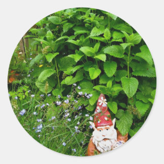 Garden Gnome Classic Round Sticker