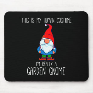 Garden Gnome Costume, Halloween, This Is My Human  Mouse Pad