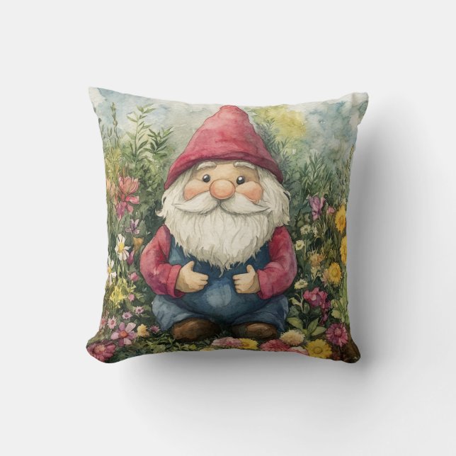 Garden Gnome Cushion (Front)
