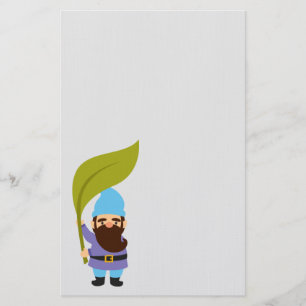 Garden gnome cute gardening theme stationery