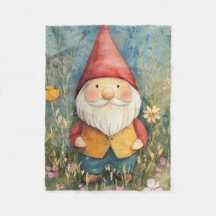 Garden Gnome Fleece Blanket