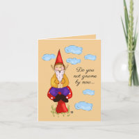 Garden Gnome I Love You Card