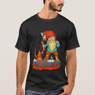 Garden Gnome Lobster Chef Seafood Gnomes Adventure T-Shirt
