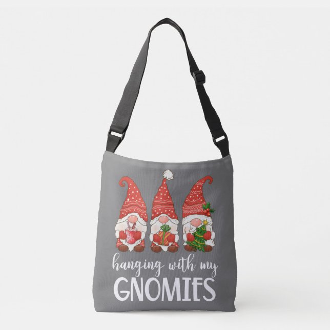 Garden Gnome Pajamas Christmas - Hanging With My Crossbody Bag (Front)