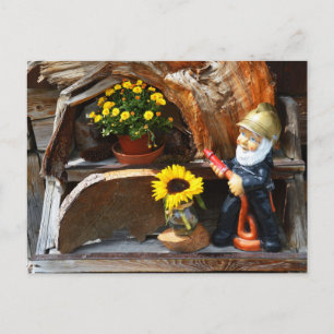 Garden gnome postcard