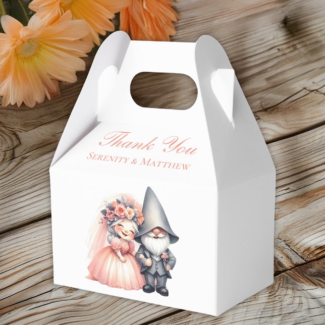 Garden Gnome Romantic Fairytale Wedding Thank You Favour Box (Creator Uploaded)
