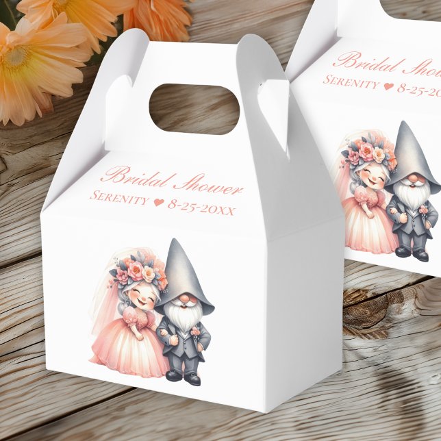 Garden Gnome Rustic Orange Summer Bridal Shower Favour Box (Creator Uploaded)