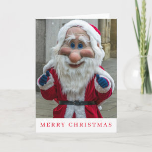 Garden gnome Santa costume Christmas card