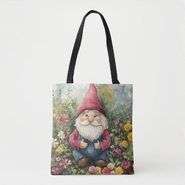 Garden Gnome Tote Bag (Front)