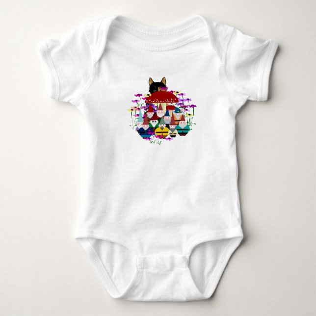 Garden Gnomes Baby Bodysuit (Front)