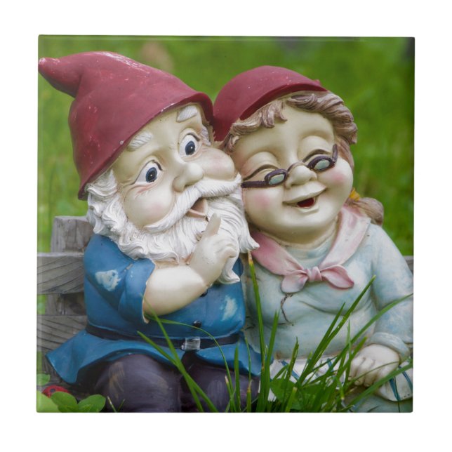 Garden Gnomes Couple Tile (Front)