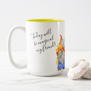 Garden Gnomes, Fun Colourful Modern  Two-Tone Coff Two-Tone Coffee Mug