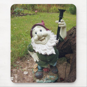 Garden gnomes mouse pad