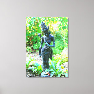 garden goddess wrapped canvas