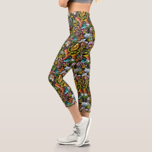 Garden Green Capri Leggings