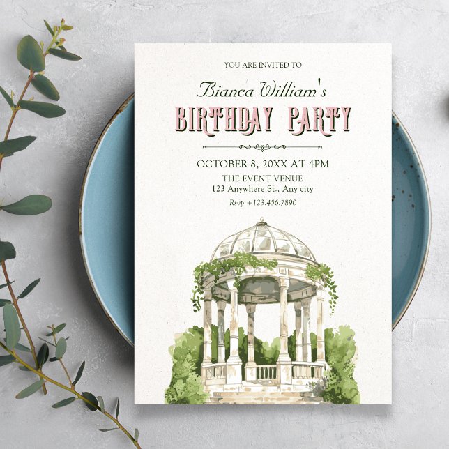 Garden greenery birthday invitation (Creator Uploaded)