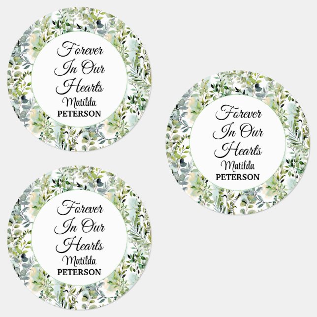 Garden Greenery Leaves Funeral Adhesive/Waterproof (Group)