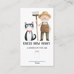 Garden Guess How Many Baby Shower Game Enclosure Card
