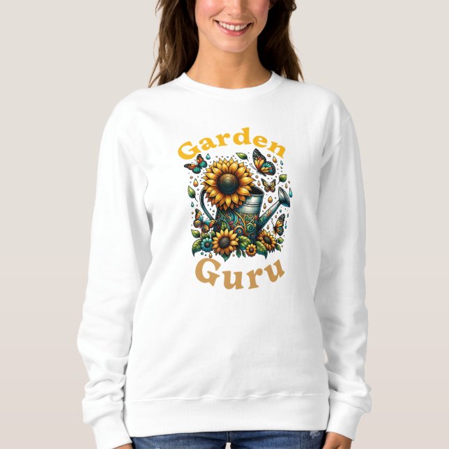 Garden Guru Watering Can Garden Sweatshirt (Front)