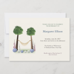 Garden Hammock Between Trees Retirement Invite