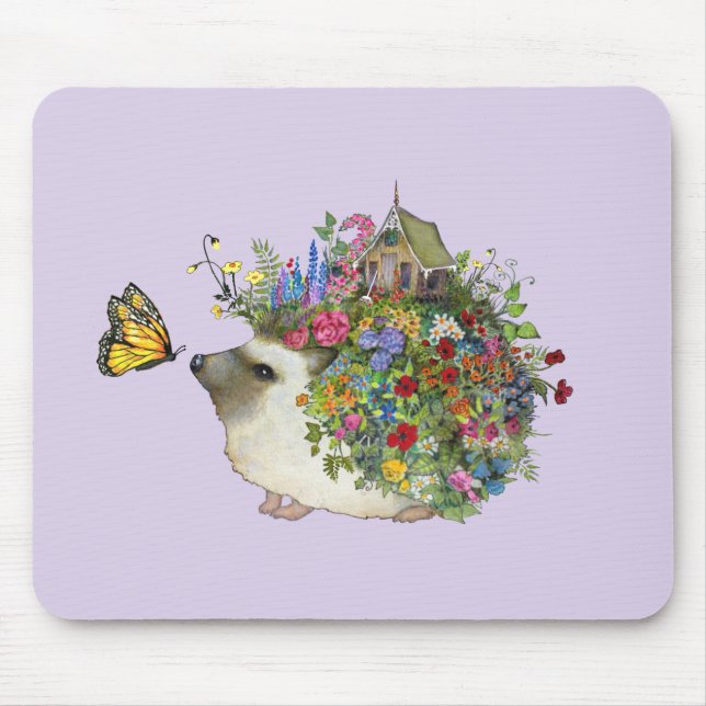 Garden Hedgehog Mousepad Mouse Mat (Front)
