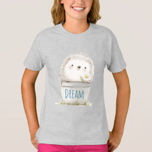 Garden Hedgehog with Daisy Flower  T-Shirt