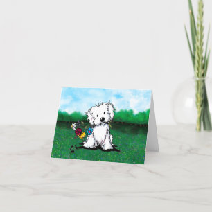 Garden Helper Maltese Note Card