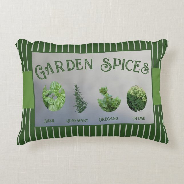 Garden Herb Photograph Decorative Cushion (Front)