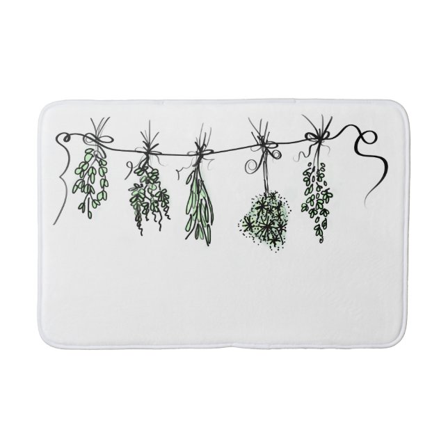 Garden Herbs Bath Mat (Front)