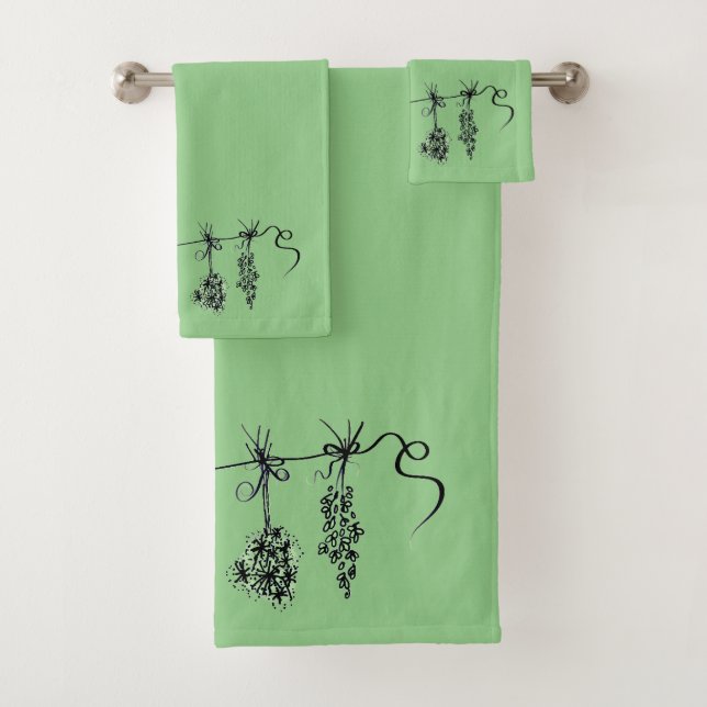 Garden Herbs Bath Towel Set (Insitu)