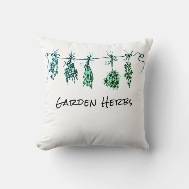 Garden Herbs Cushion (Front)