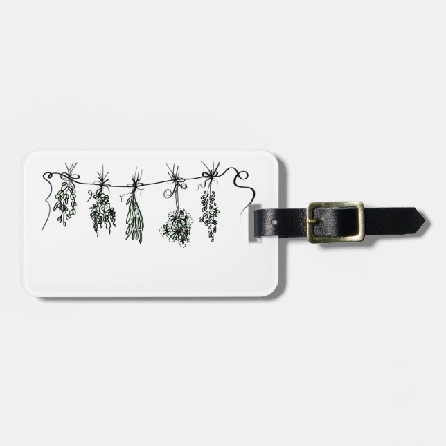 Garden Herbs Luggage Tag (Front Horizontal)