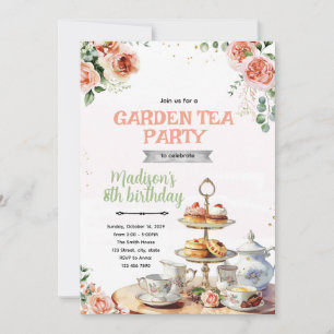 Garden high tea Party Invitation