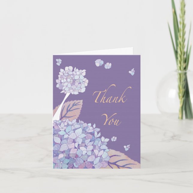 Garden Hydrangeas Thank You Card (Front)