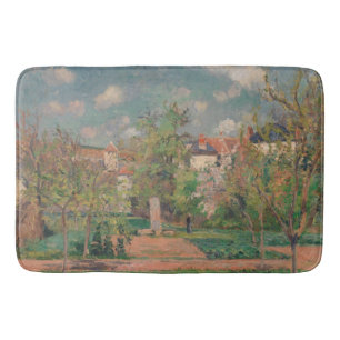 Garden in Full Sunlight, Camille PIssarro, 1876 Bath Mat