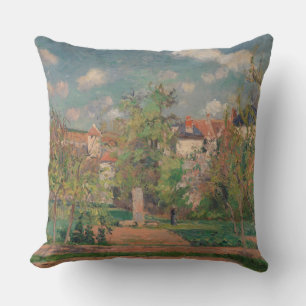 Garden in Full Sunlight, Camille PIssarro, 1876 Cushion