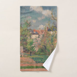 Garden in Full Sunlight, Camille PIssarro, 1876 Hand Towel