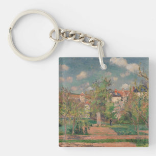 Garden in Full Sunlight, Camille PIssarro, 1876 Key Ring
