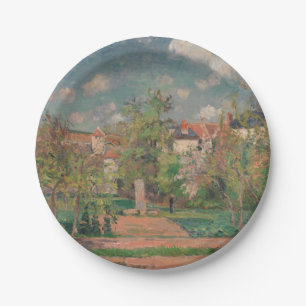 Garden in Full Sunlight, Camille PIssarro, 1876 Paper Plate