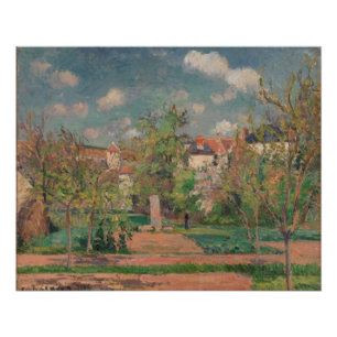 Garden in Full Sunlight, Camille PIssarro, 1876 Poster