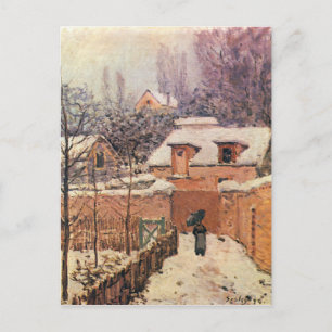 Garden in Louveciennes in the Snow Alfred Sisley Postcard