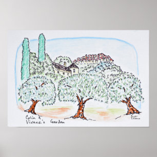 Garden in Speracedes, Cabris South of France Poster