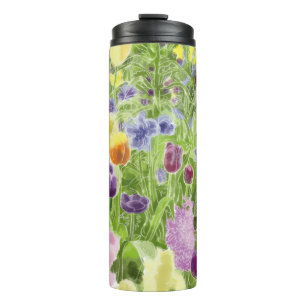 Garden in spring thermal tumbler